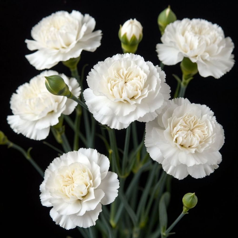 Белые гвоздики: значение и символика в траурных церемониях